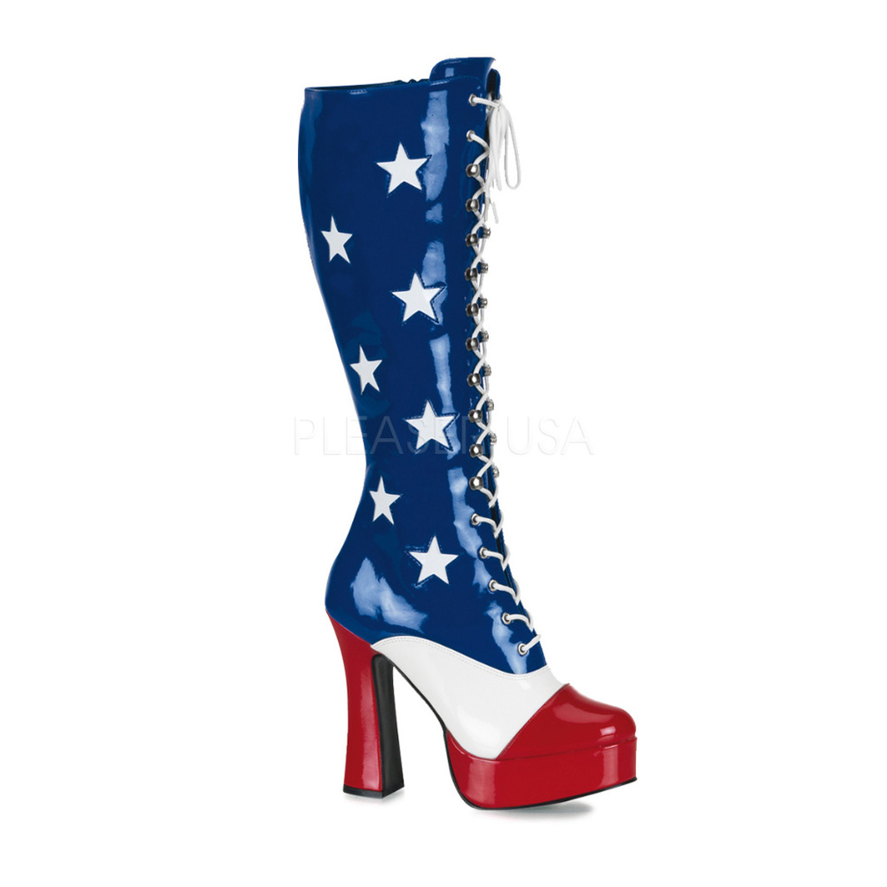 Superhero Cotume Platform Lace Up Knee High Boots